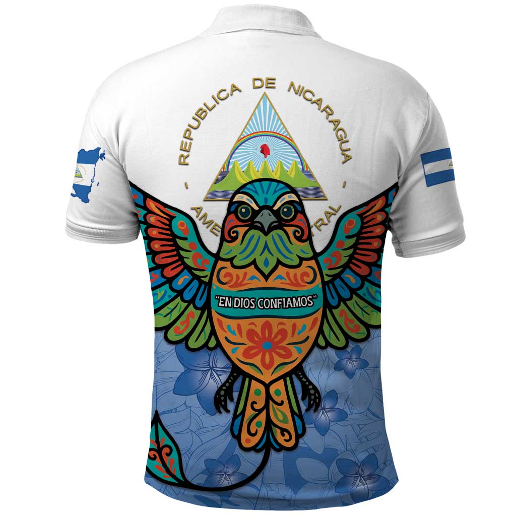 Nicaragua Polo Shirt Guardabarranco Bird With Sacuanjoche DT05
