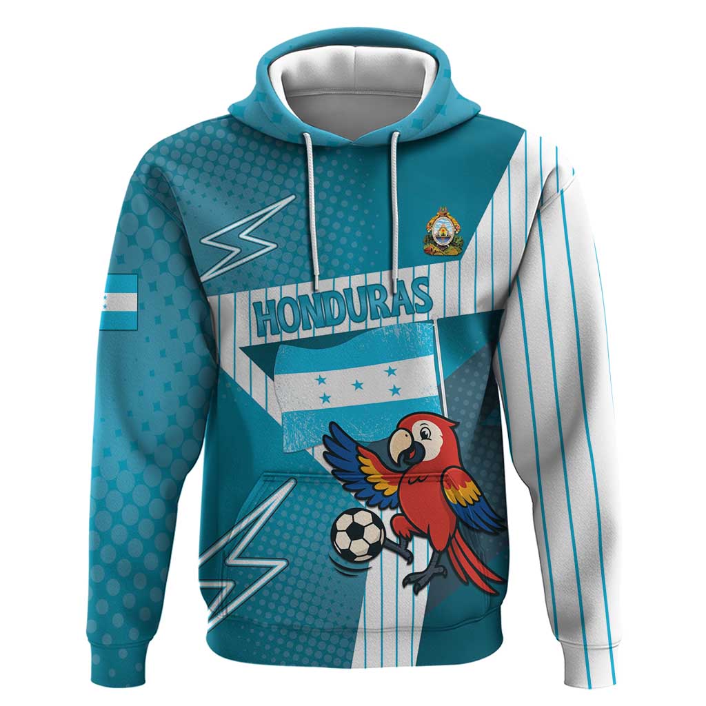 Personalized Honduras Football Hoodie Scarlet Macaw Mascot DT05