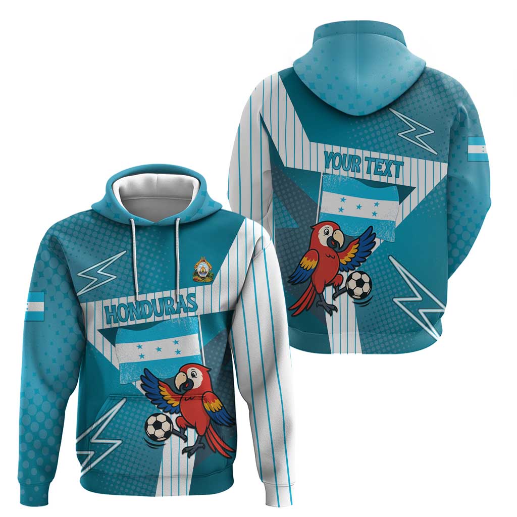 Personalized Honduras Football Hoodie Scarlet Macaw Mascot DT05