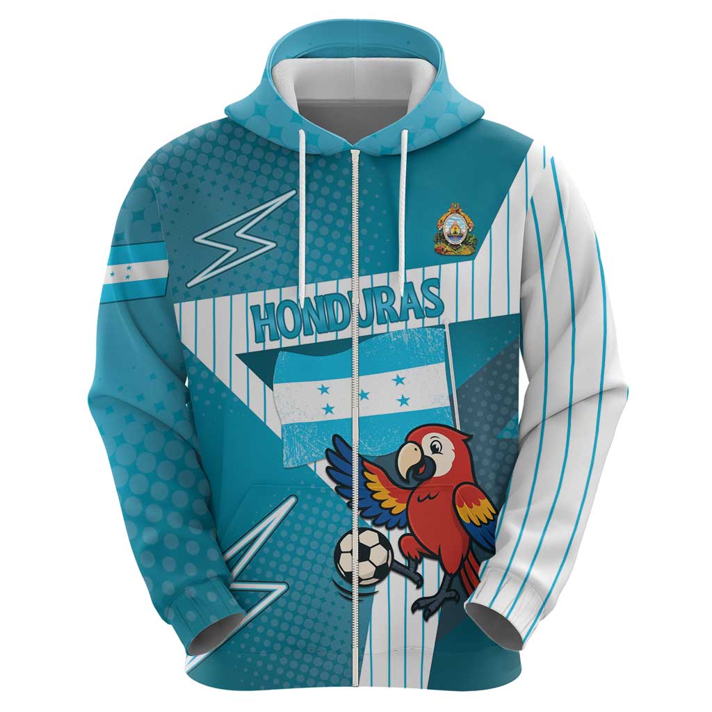 Personalized Honduras Football Hoodie Scarlet Macaw Mascot DT05