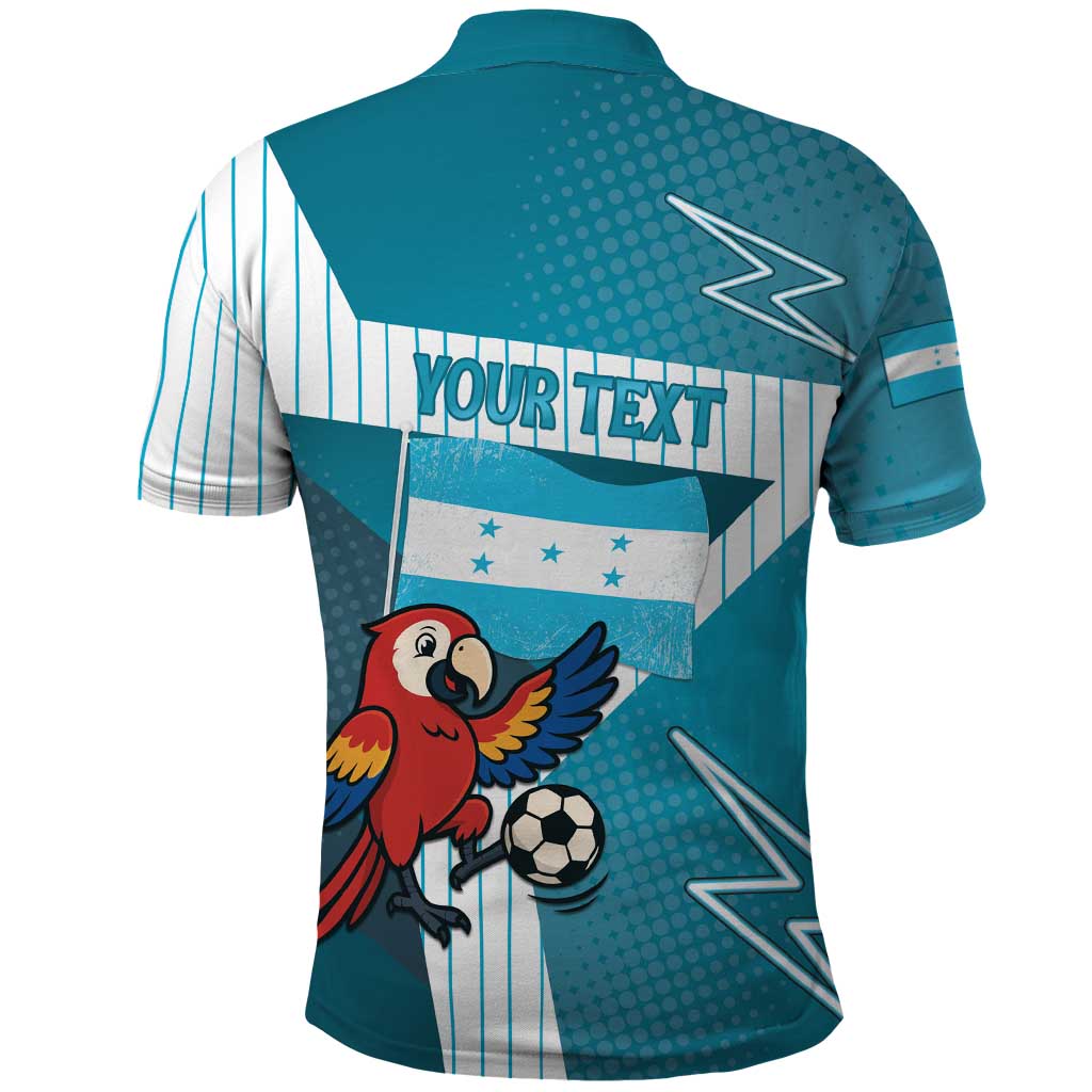 Personalized Honduras Football Polo Shirt Scarlet Macaw Mascot DT05