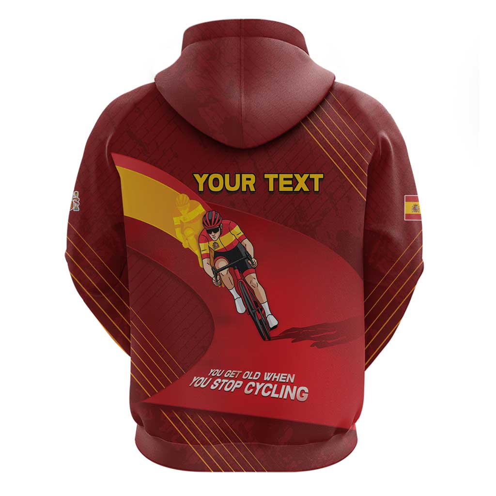 Personalized Spain Cycling Hoodie You Don't Stop Cycling When You Get Old DT05