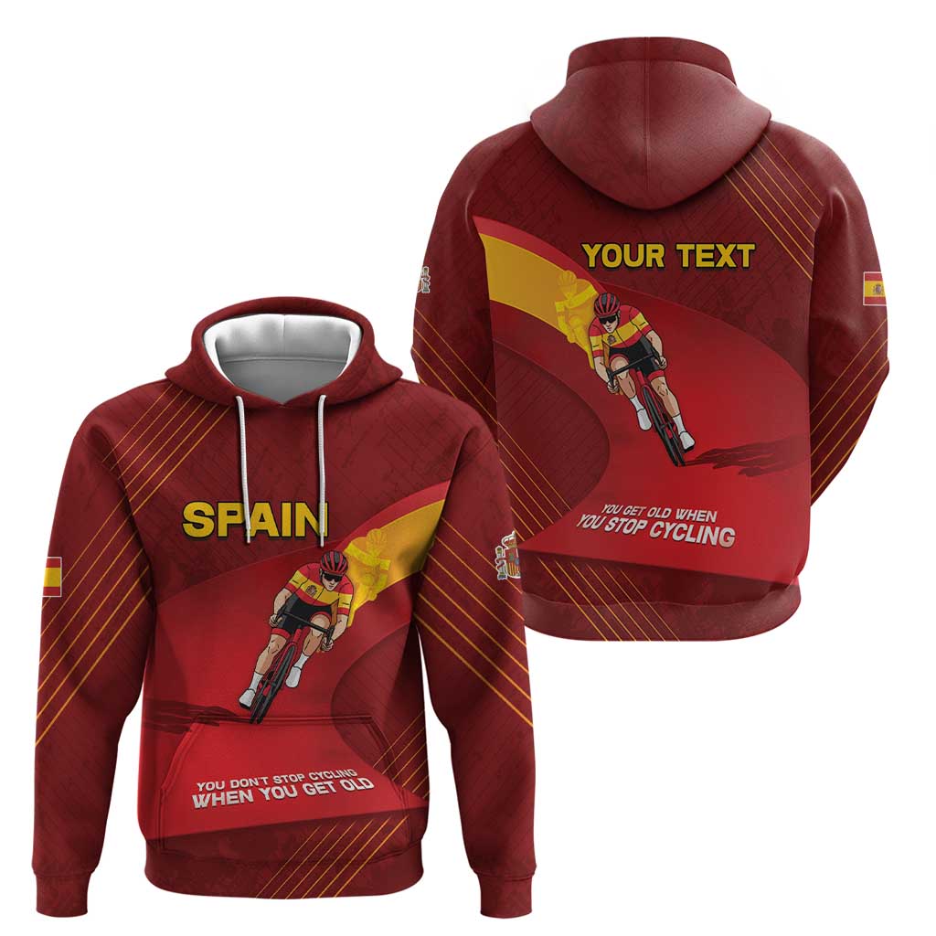 Personalized Spain Cycling Hoodie You Don't Stop Cycling When You Get Old DT05
