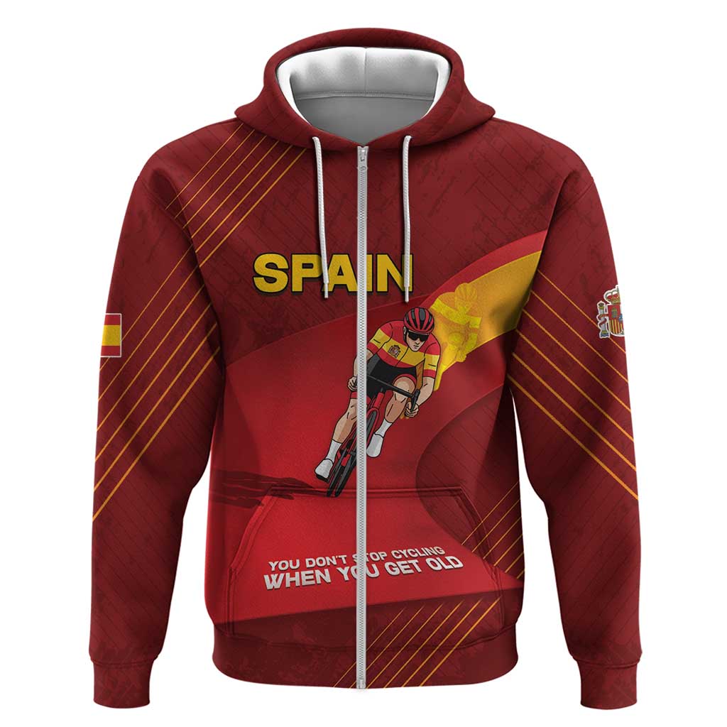 Personalized Spain Cycling Hoodie You Don't Stop Cycling When You Get Old DT05