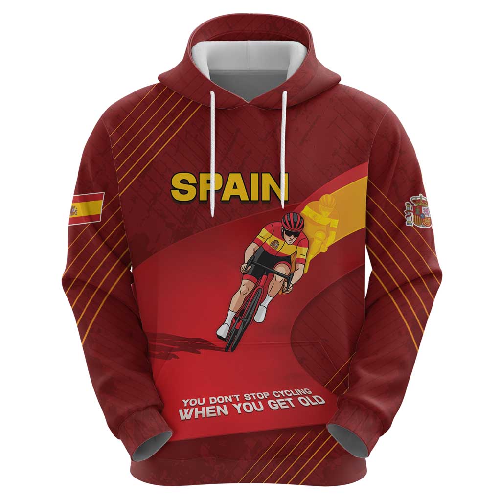 Personalized Spain Cycling Hoodie You Don't Stop Cycling When You Get Old DT05