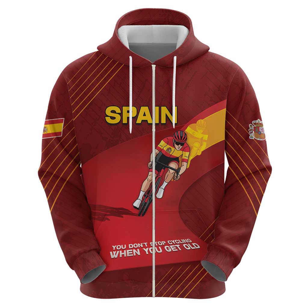Personalized Spain Cycling Hoodie You Don't Stop Cycling When You Get Old DT05