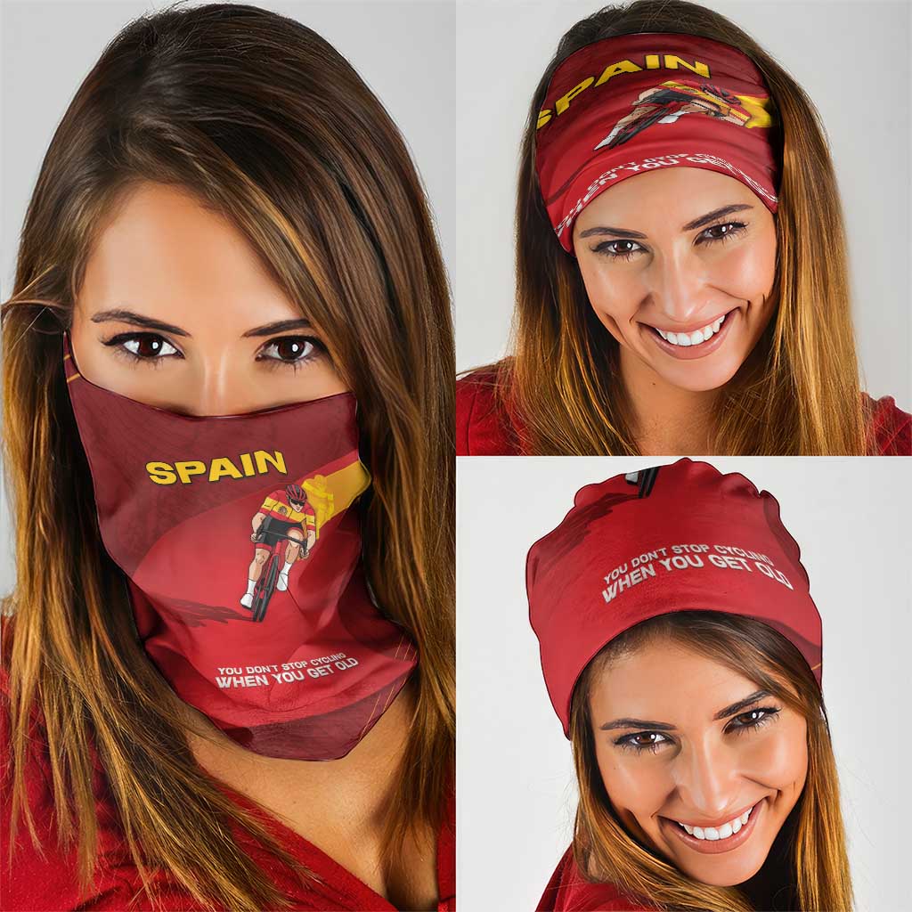 Spain Cycling Neck Gaiter You Don't Stop Cycling When You Get Old DT05