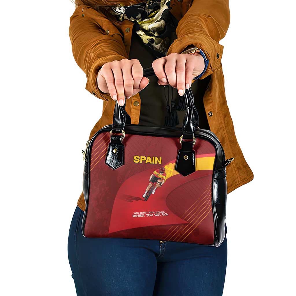 Spain Cycling Shoulder Handbag You Don't Stop Cycling When You Get Old DT05