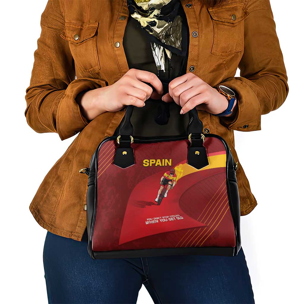 Spain Cycling Shoulder Handbag You Don't Stop Cycling When You Get Old DT05