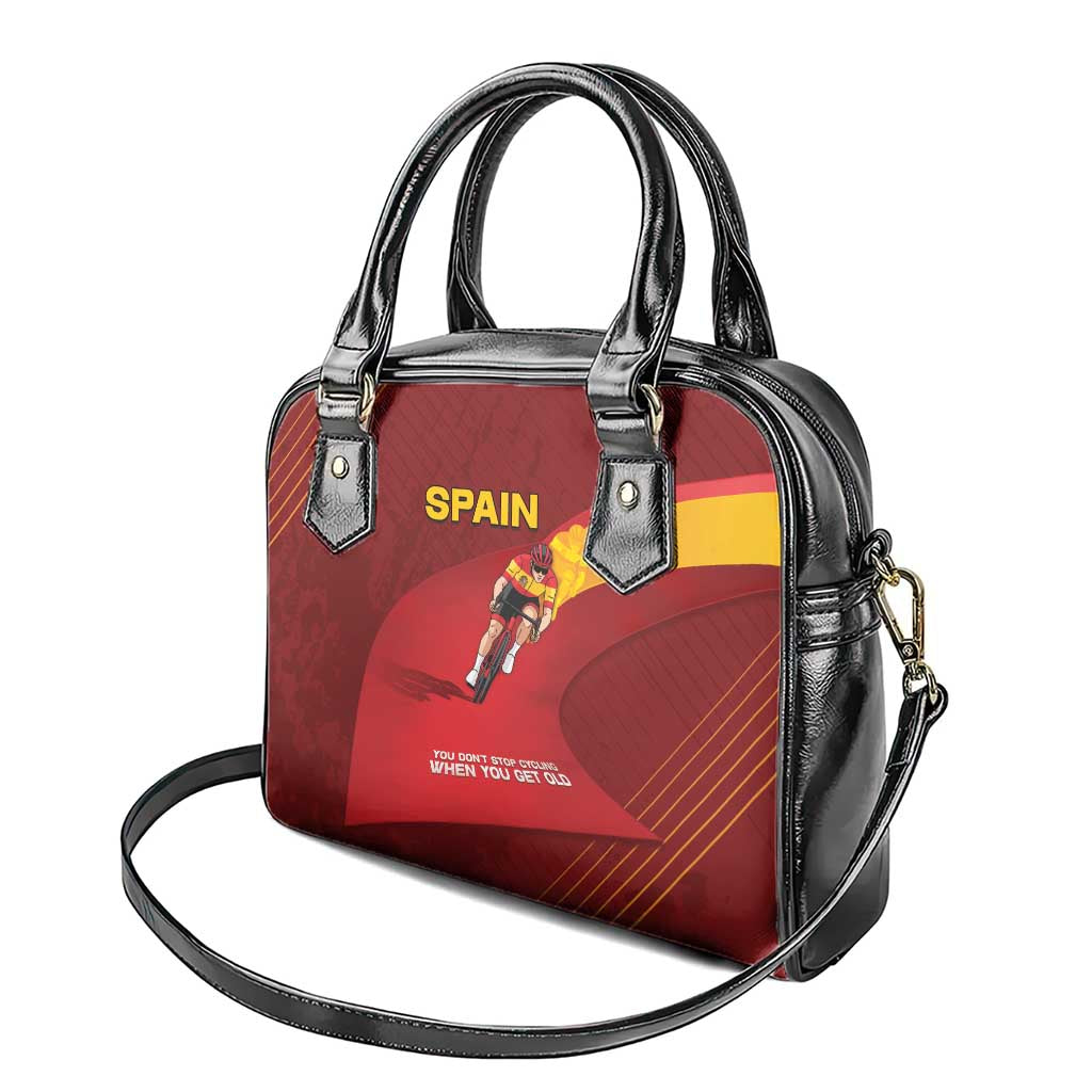 Spain Cycling Shoulder Handbag You Don't Stop Cycling When You Get Old DT05