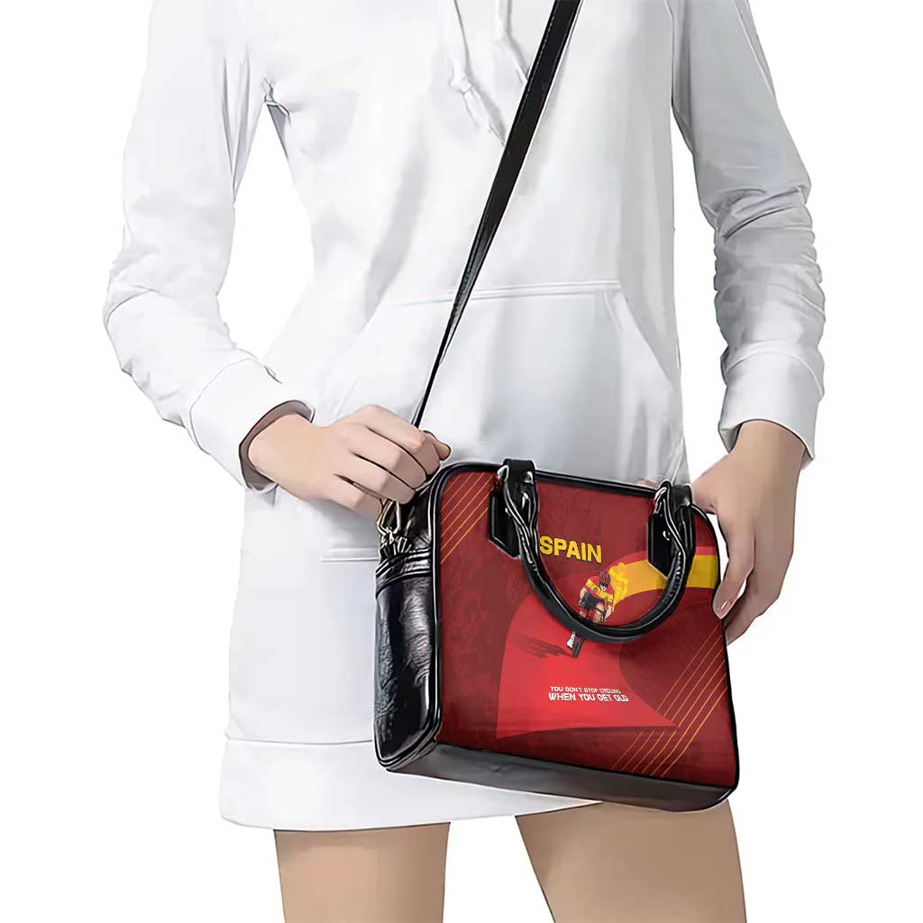 Spain Cycling Shoulder Handbag You Don't Stop Cycling When You Get Old DT05
