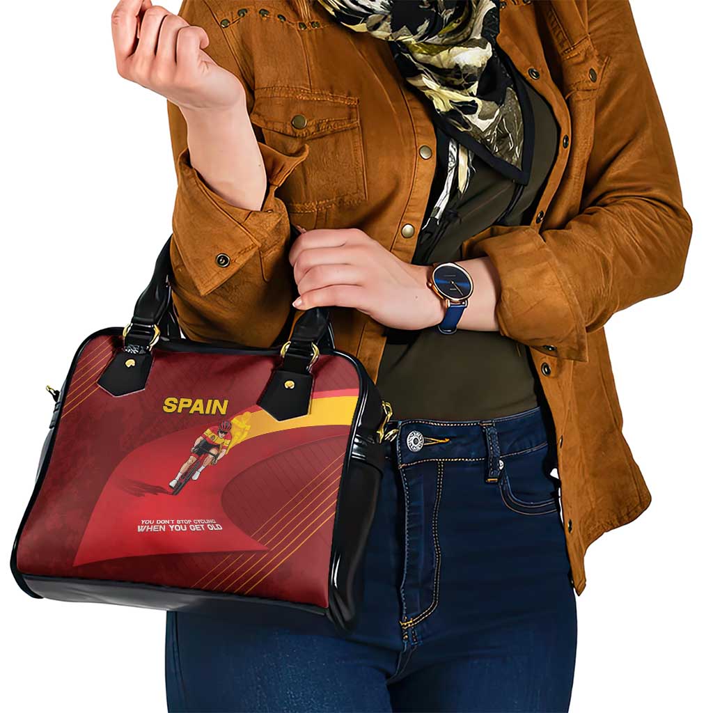 Spain Cycling Shoulder Handbag You Don't Stop Cycling When You Get Old DT05