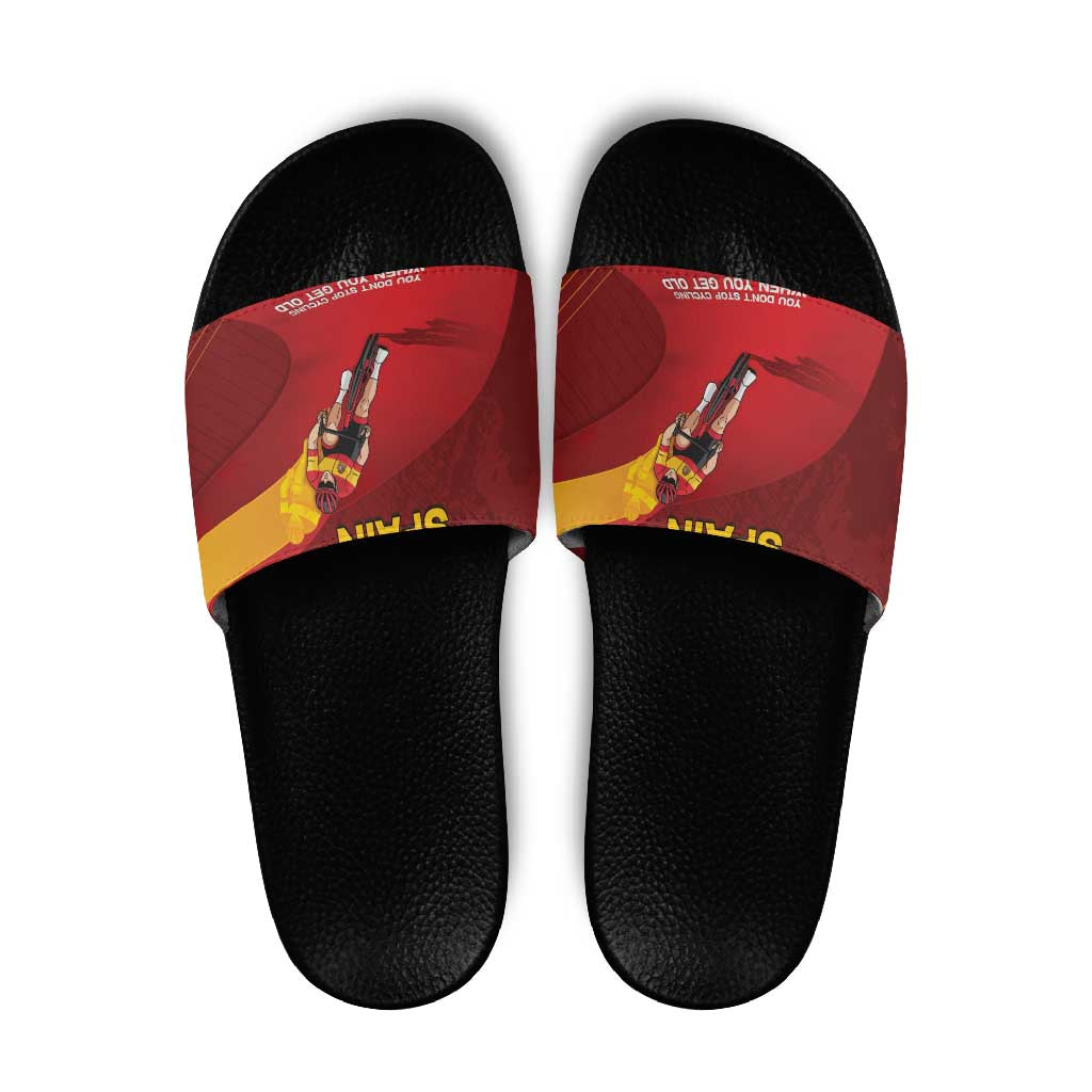 Spain Cycling Slide Sandals You Don't Stop Cycling When You Get Old DT05