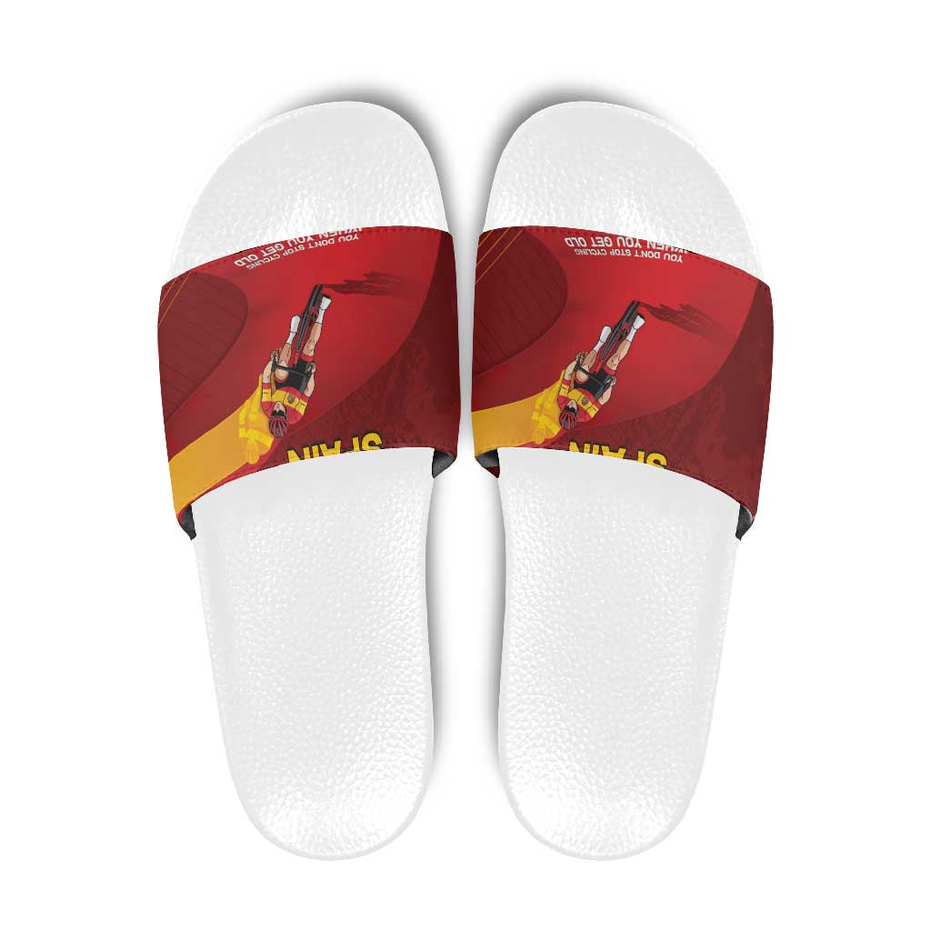 Spain Cycling Slide Sandals You Don't Stop Cycling When You Get Old DT05