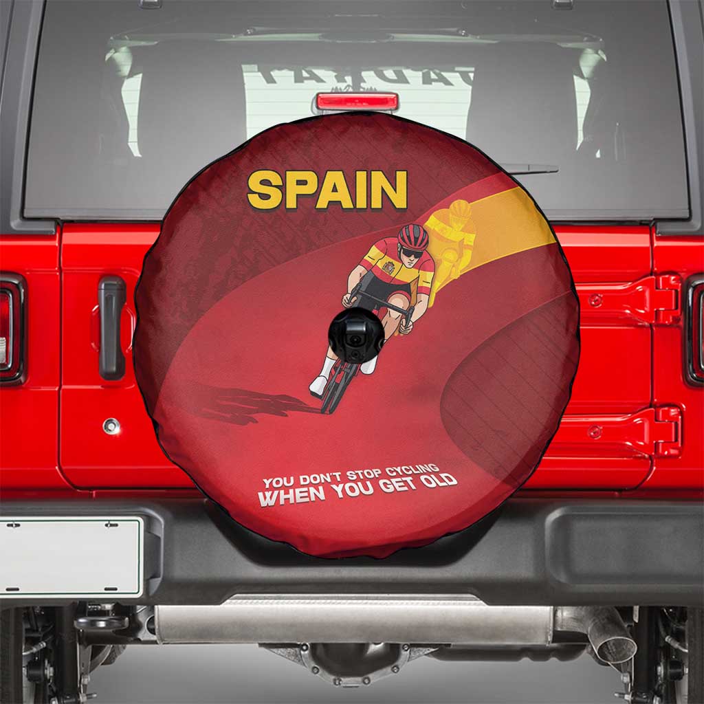 Spain Cycling Spare Tire Cover You Don't Stop Cycling When You Get Old DT05
