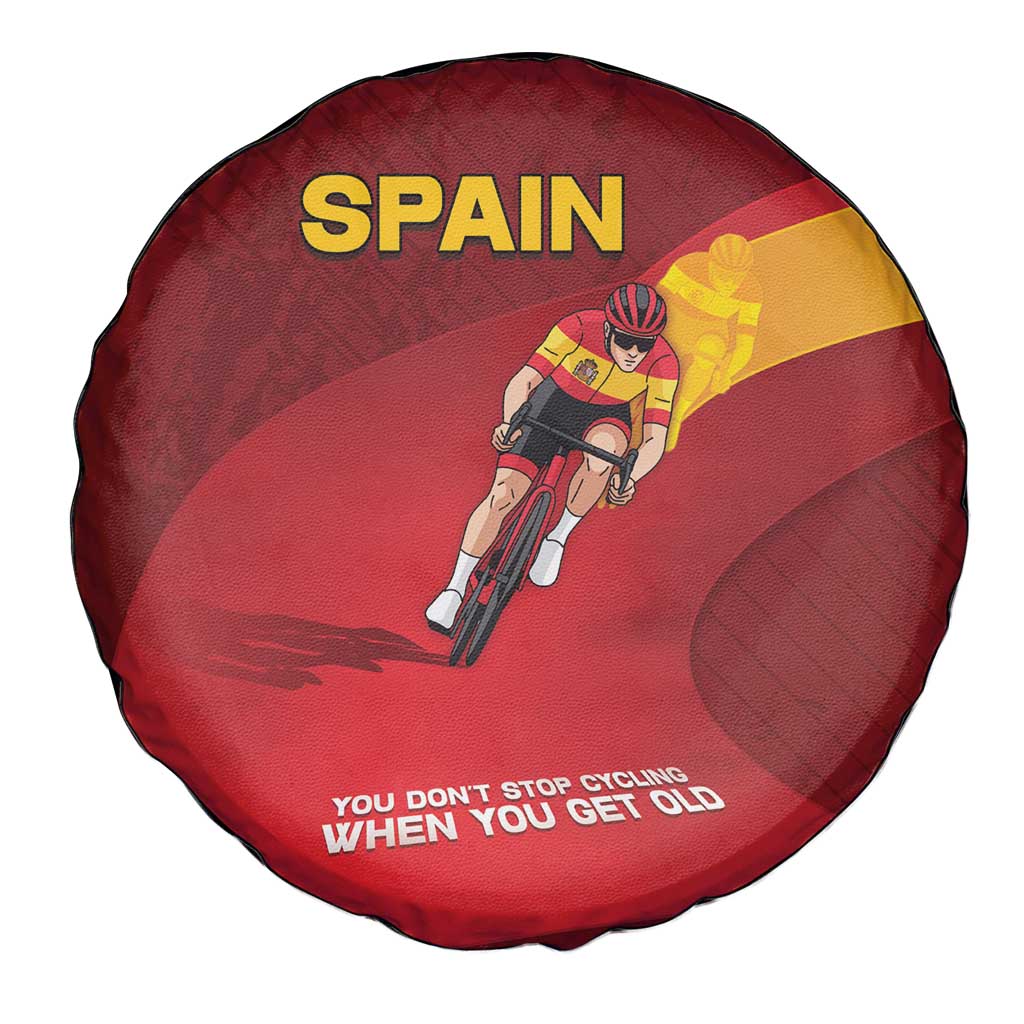 Spain Cycling Spare Tire Cover You Don't Stop Cycling When You Get Old DT05