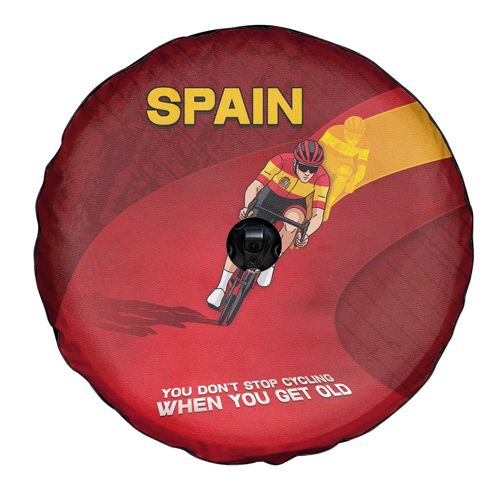 Spain Cycling Spare Tire Cover You Don't Stop Cycling When You Get Old DT05
