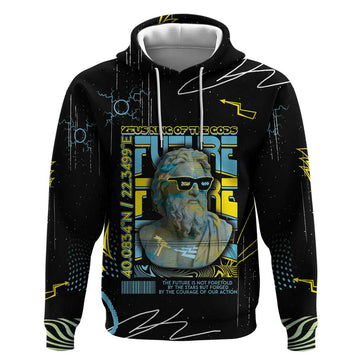 Ancient Greek Zeus Hoodie Futuristic Style DT05