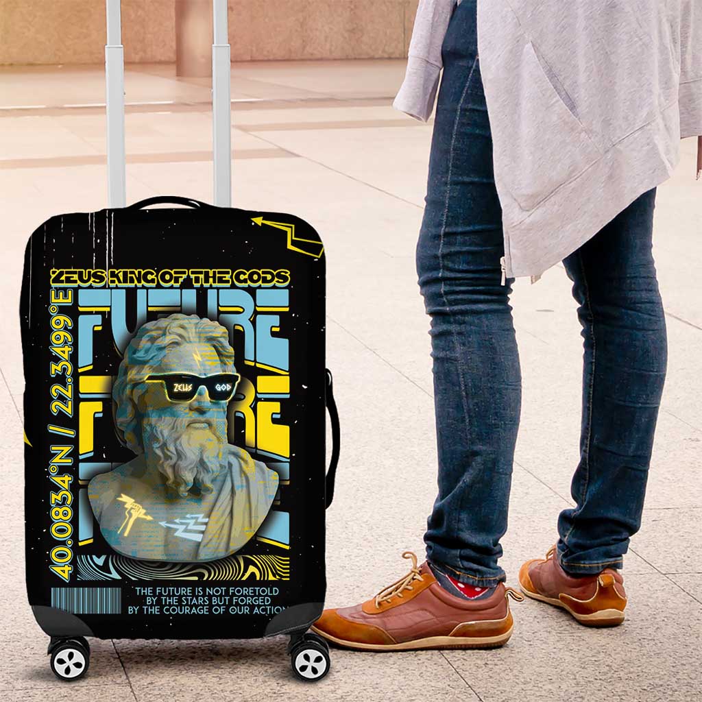 Ancient Greek Zeus Luggage Cover Futuristic Style DT05