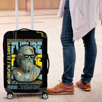 Ancient Greek Zeus Luggage Cover Futuristic Style DT05