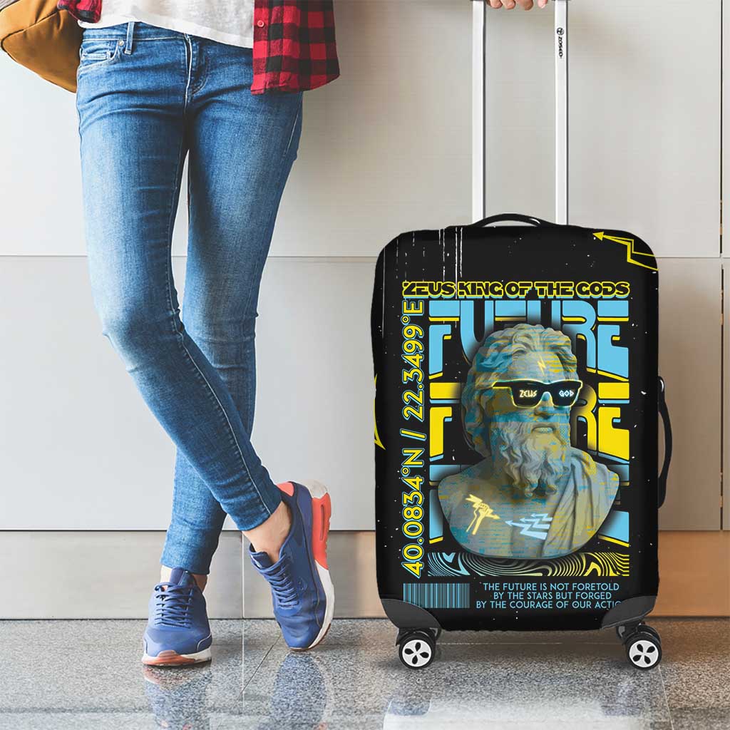 Ancient Greek Zeus Luggage Cover Futuristic Style DT05