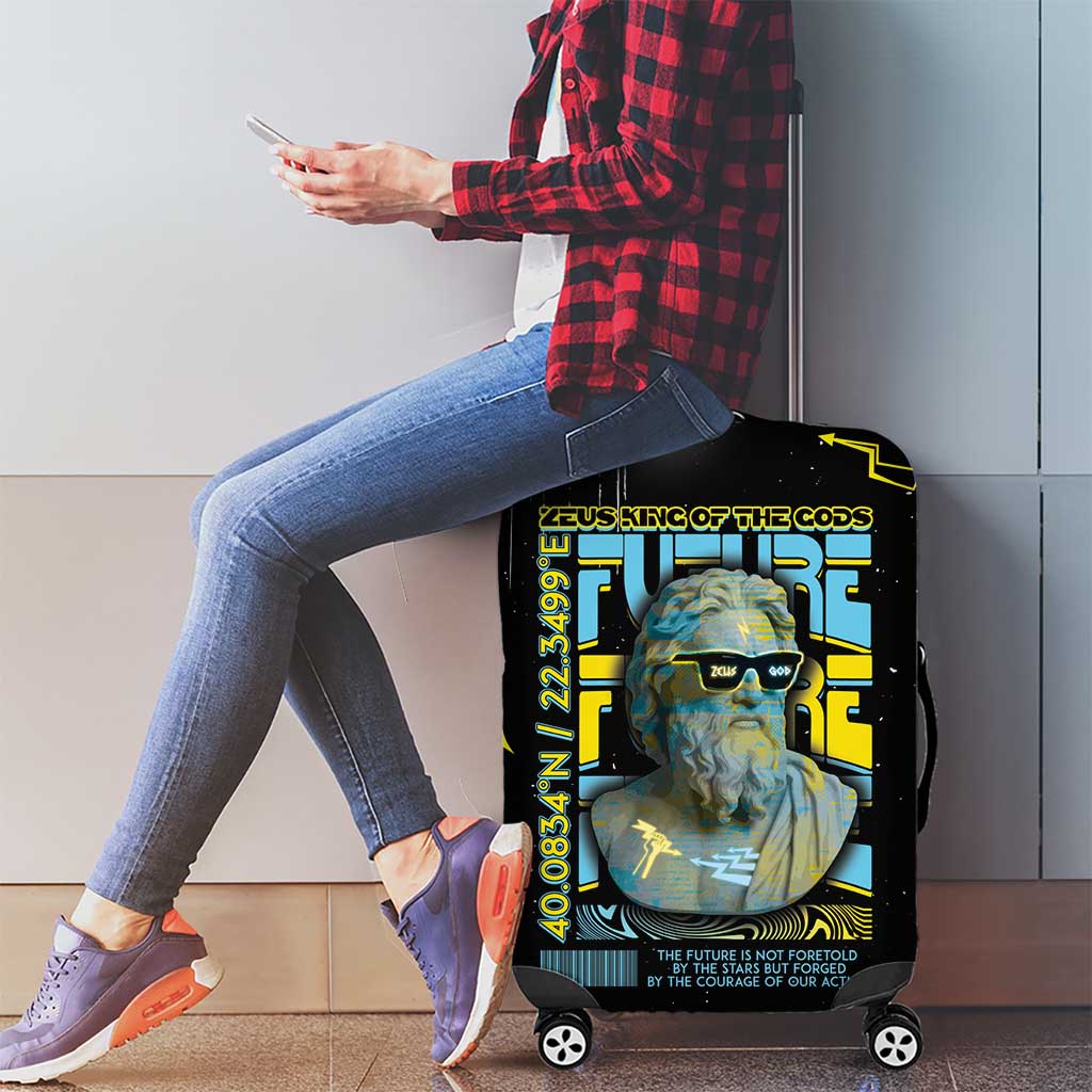 Ancient Greek Zeus Luggage Cover Futuristic Style DT05