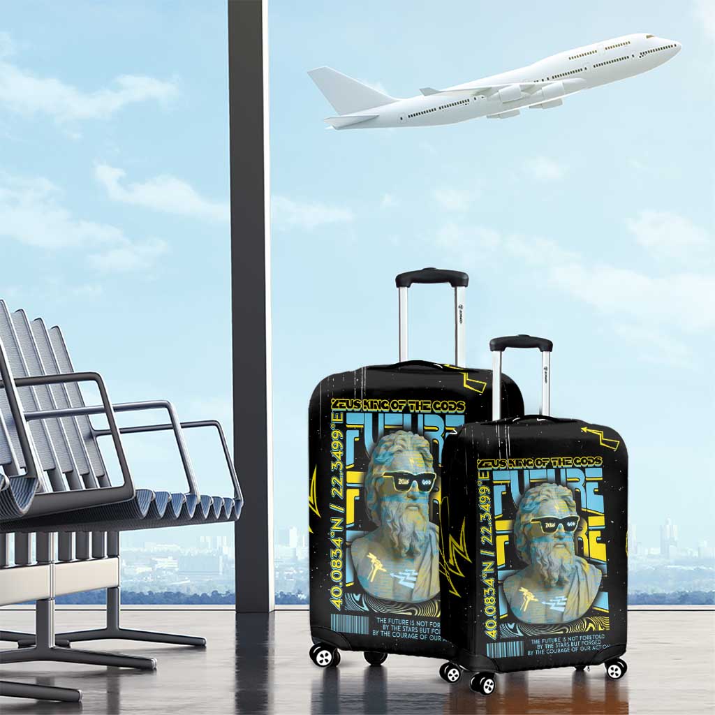 Ancient Greek Zeus Luggage Cover Futuristic Style DT05