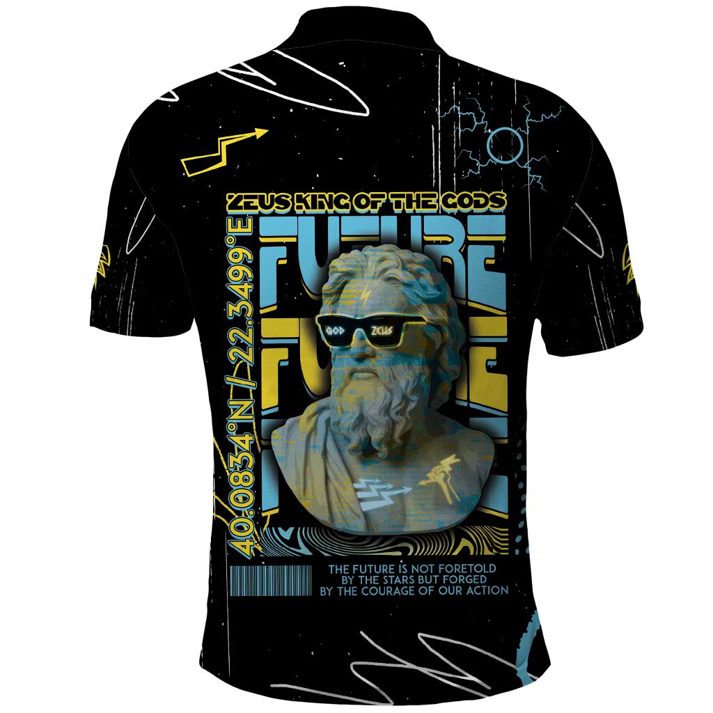 Ancient Greek Zeus Polo Shirt Futuristic Style DT05