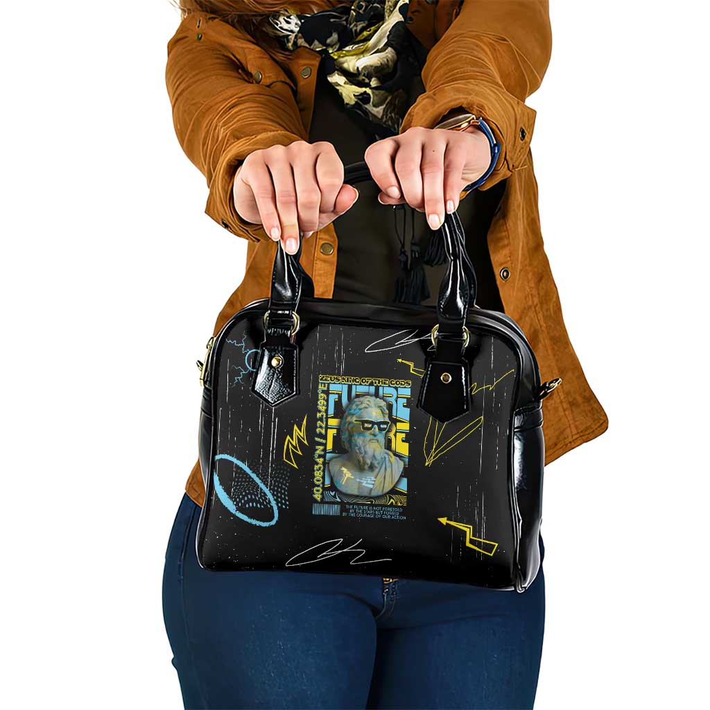 Ancient Greek Zeus Shoulder Handbag Futuristic Style DT05