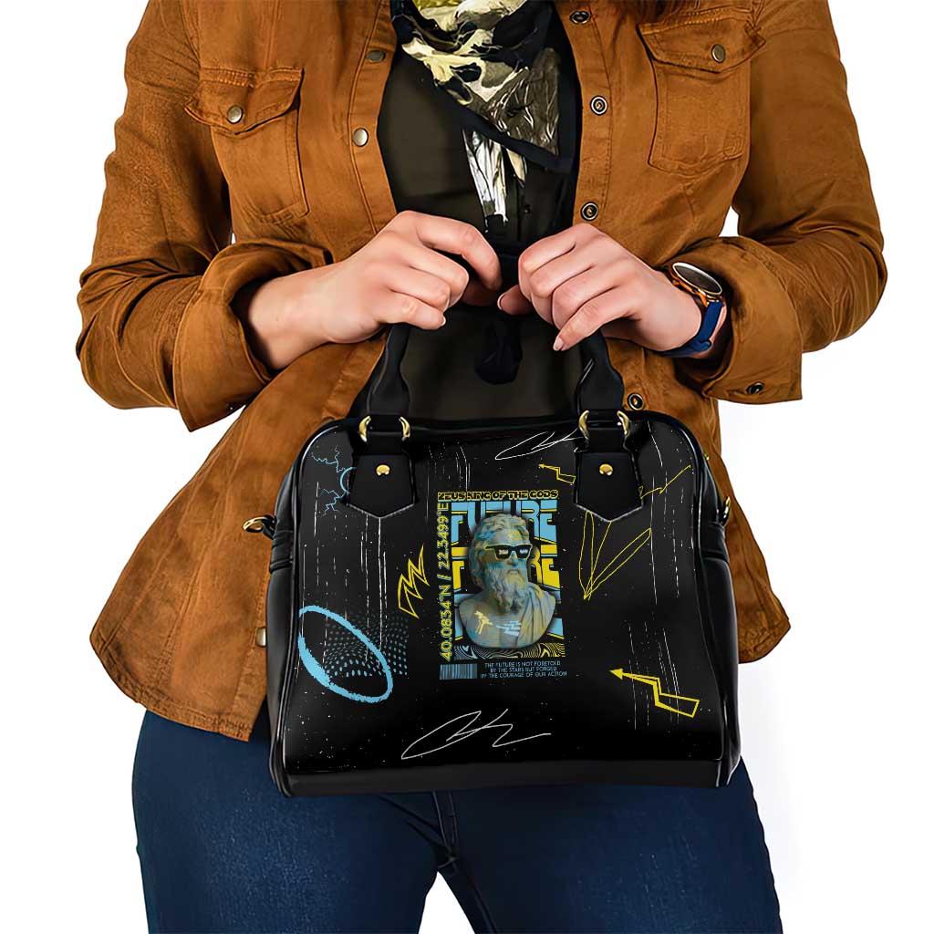 Ancient Greek Zeus Shoulder Handbag Futuristic Style DT05