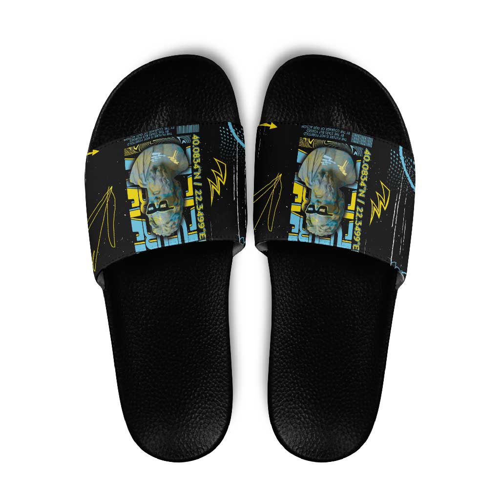 Ancient Greek Zeus Slide Sandals Futuristic Style DT05