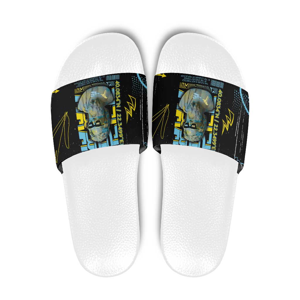 Ancient Greek Zeus Slide Sandals Futuristic Style DT05