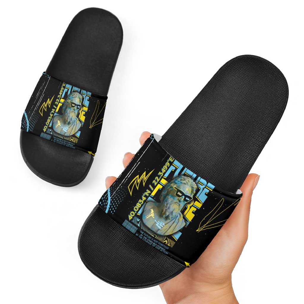 Ancient Greek Zeus Slide Sandals Futuristic Style DT05