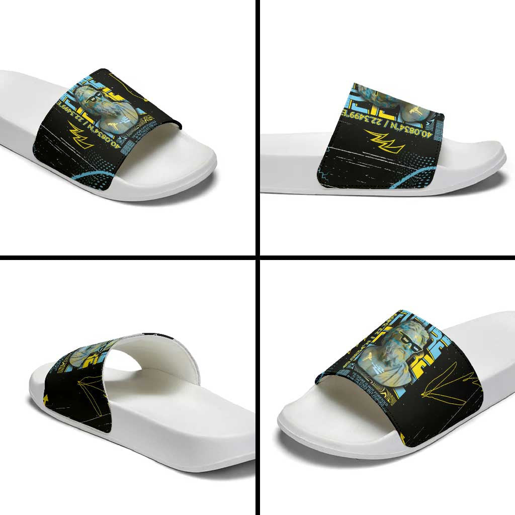 Ancient Greek Zeus Slide Sandals Futuristic Style DT05