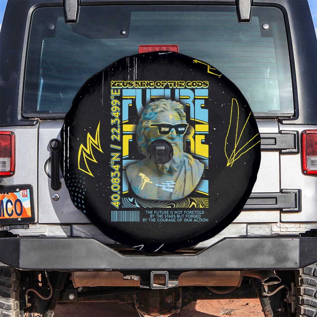 Ancient Greek Zeus Spare Tire Cover Futuristic Style DT05