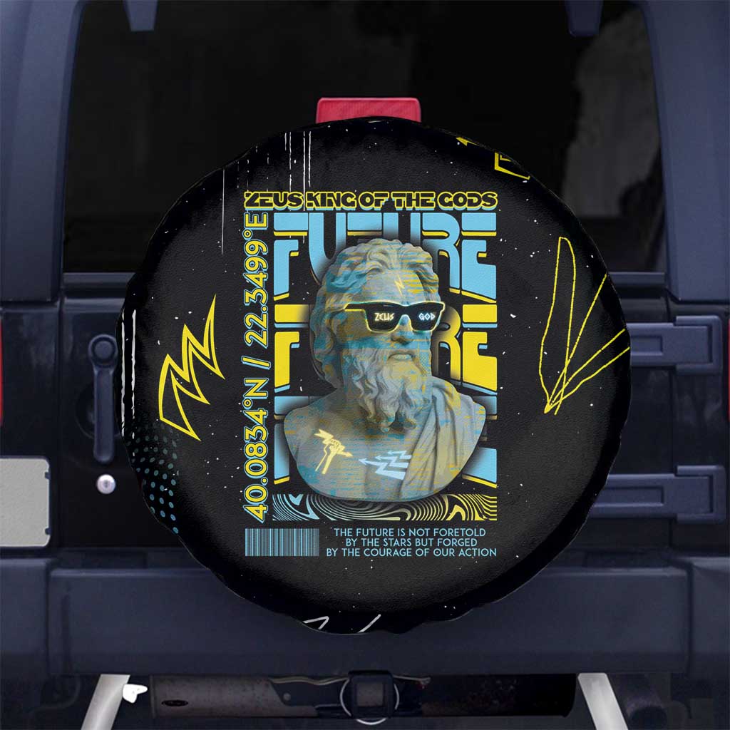 Ancient Greek Zeus Spare Tire Cover Futuristic Style DT05