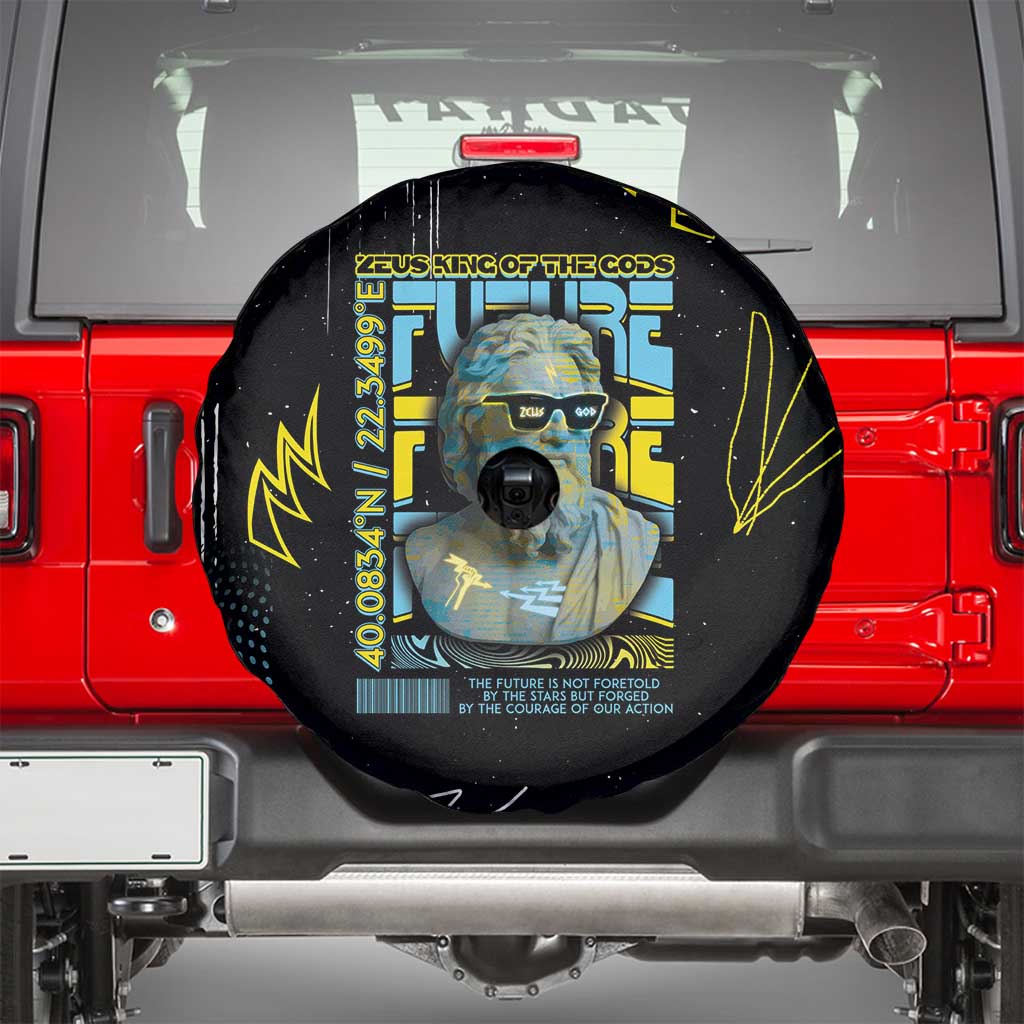 Ancient Greek Zeus Spare Tire Cover Futuristic Style DT05