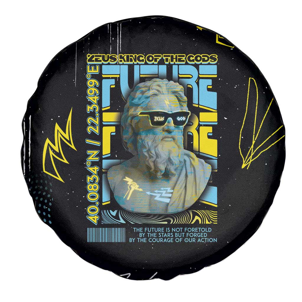 Ancient Greek Zeus Spare Tire Cover Futuristic Style DT05