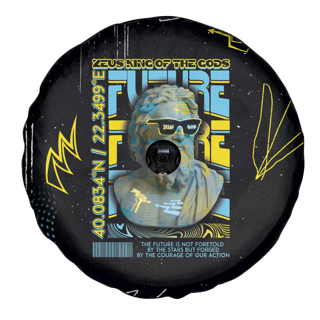 Ancient Greek Zeus Spare Tire Cover Futuristic Style DT05