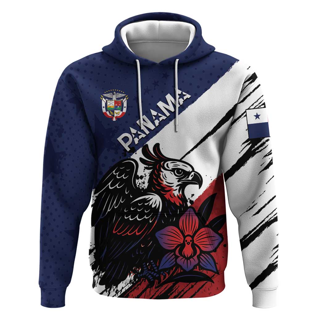 Personalized Panama Hoodie Harpy Eagle Bird Grunge Style DT05