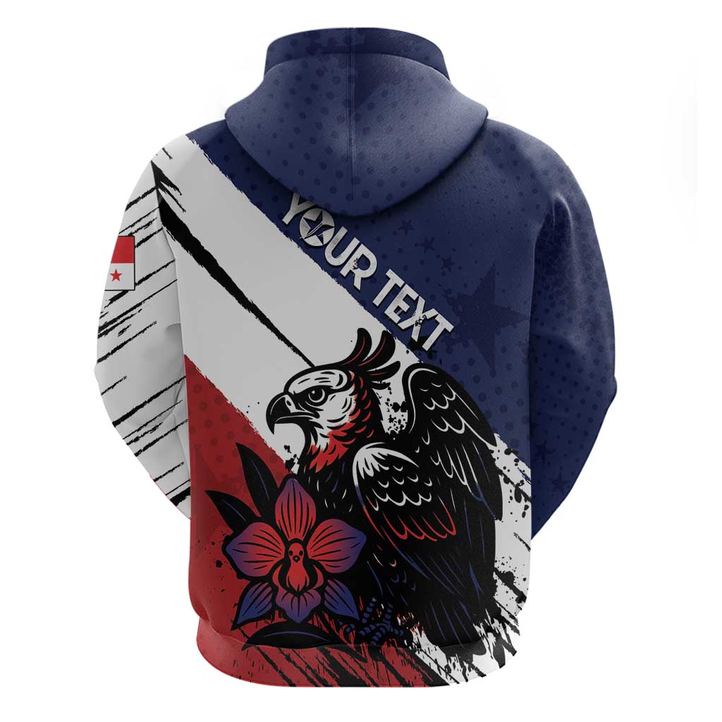 Personalized Panama Hoodie Harpy Eagle Bird Grunge Style DT05