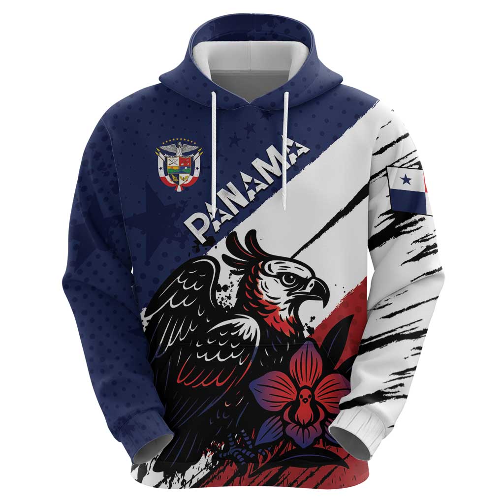 Personalized Panama Hoodie Harpy Eagle Bird Grunge Style DT05