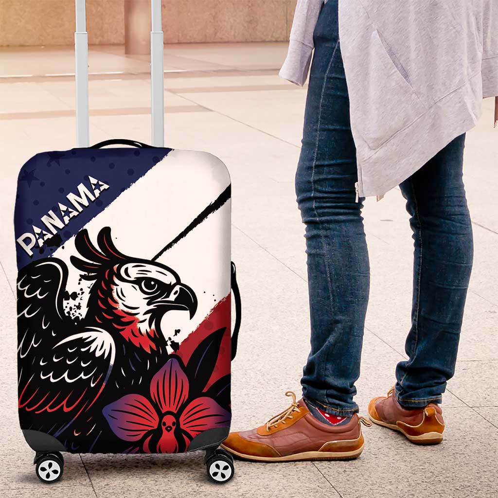 Panama Luggage Cover Harpy Eagle Bird Grunge Style DT05
