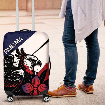 Panama Luggage Cover Harpy Eagle Bird Grunge Style DT05