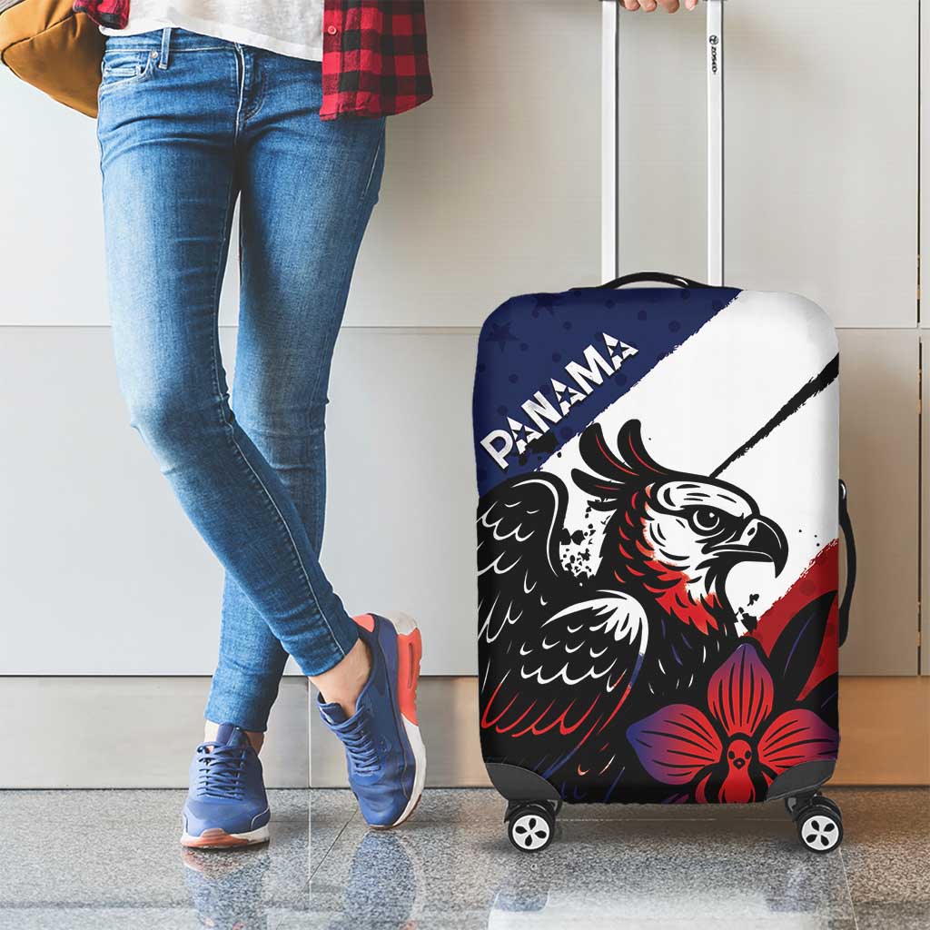 Panama Luggage Cover Harpy Eagle Bird Grunge Style DT05