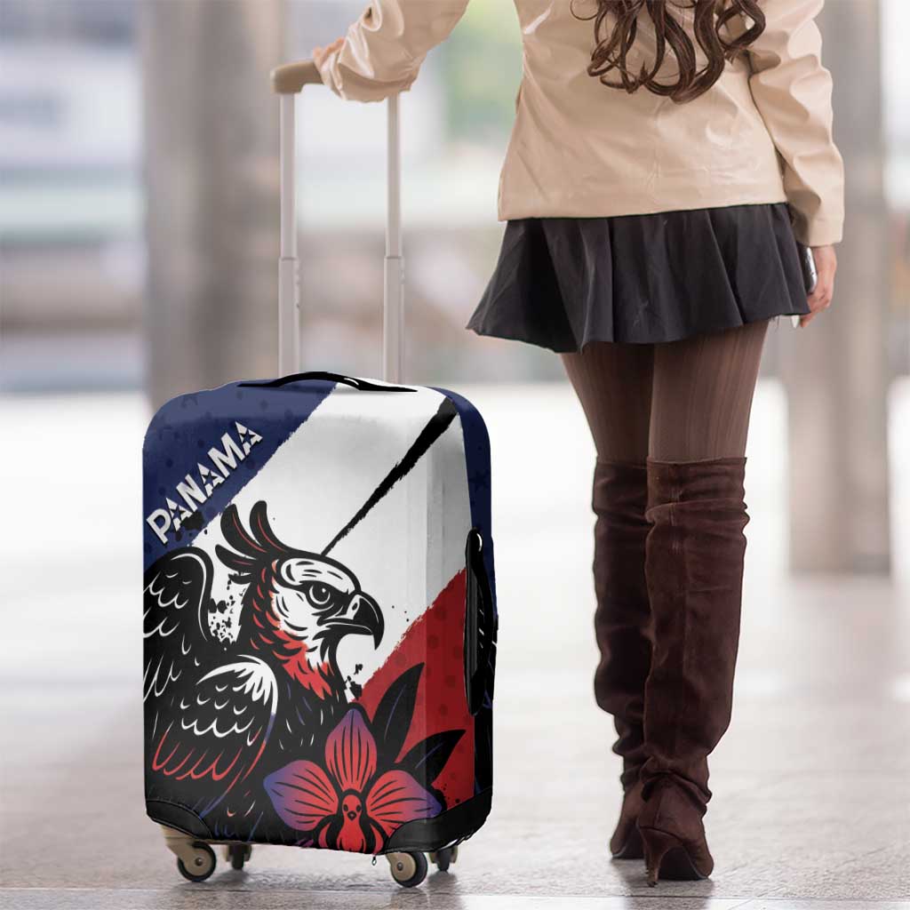 Panama Luggage Cover Harpy Eagle Bird Grunge Style DT05