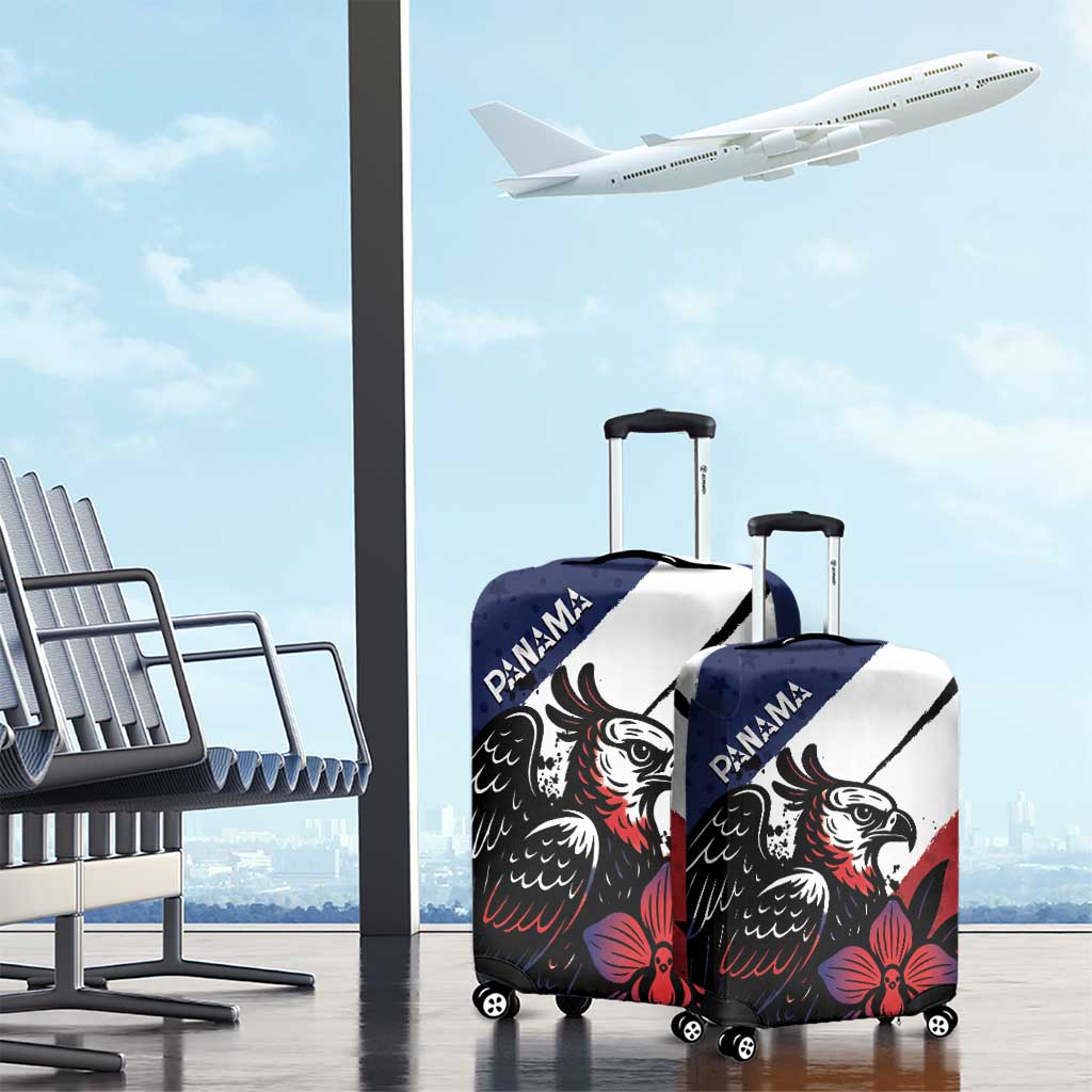 Panama Luggage Cover Harpy Eagle Bird Grunge Style DT05
