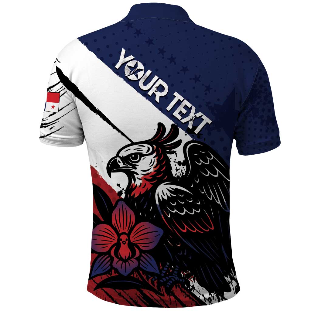 Personalized Panama Polo Shirt Harpy Eagle Bird Grunge Style DT05