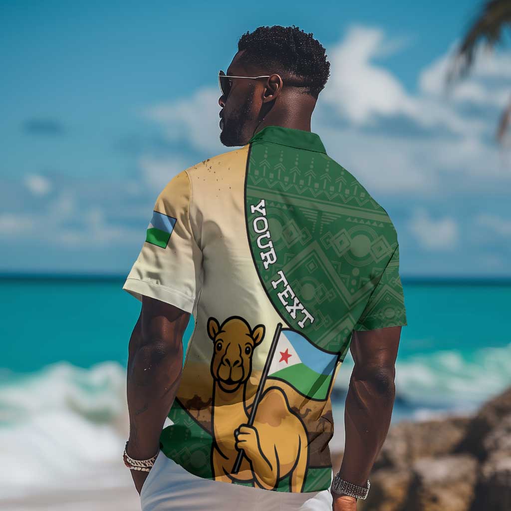 Personalized African Djibouti Hawaiian Shirt Camel Holding Jabuuti Flag DT05