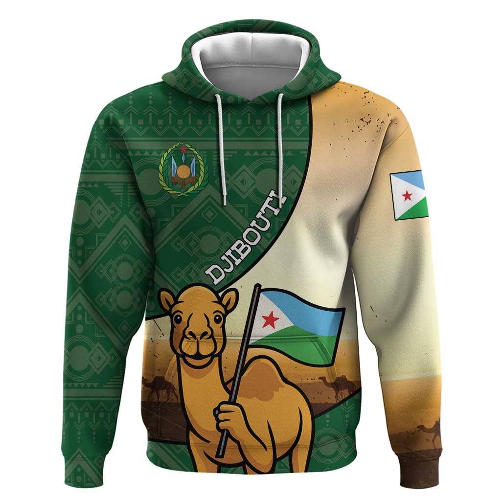 Personalized Djibouti Hoodie Camel Holding Jabuuti Flag DT05